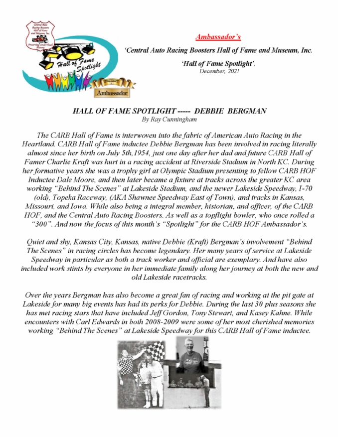 Hall of Fame Spotlight Debbie Bergman