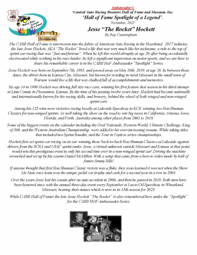 Hall of Fame Spotlight - Jesse 