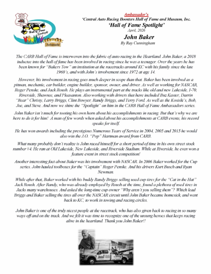 Hall of Fame Spotlight - John Baker