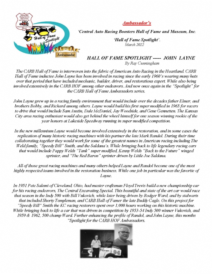 Hall of Fame Spotlight - John Layne