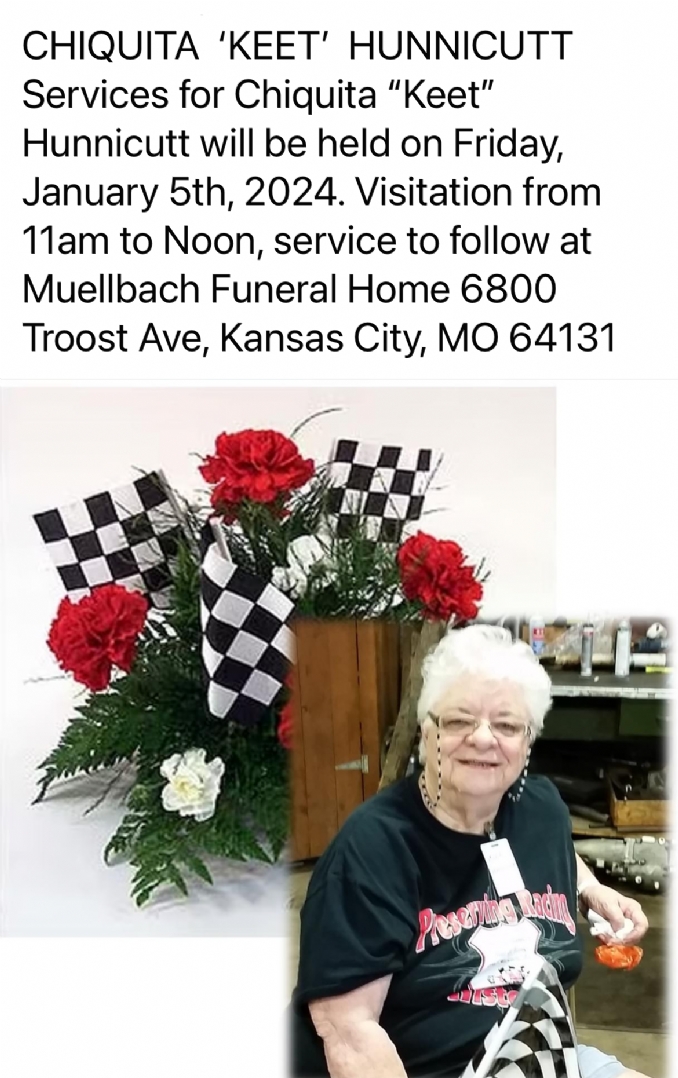 Services for Chiquita 'Keet' Hunnicutt