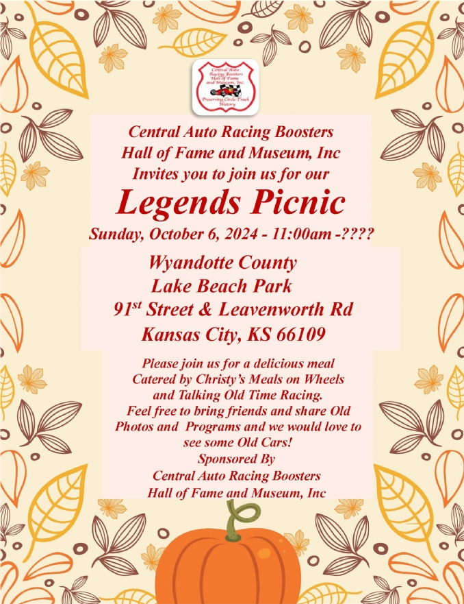Your invited to the Hall of Fame Legends Picnic
