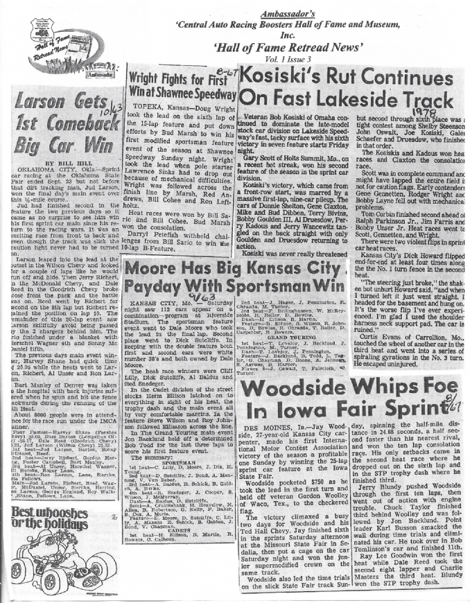 Hall of Fame Retread Vol 1 Issue 3 pg 1 December 2025